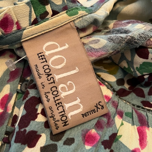 Anthropologie Dolan Left Coast Wanderlust Dress Green Floral V Neck Shift XS P - Picture 6 of 6